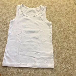 JUSTICE girls size 8 white cami/under-shirt/tank